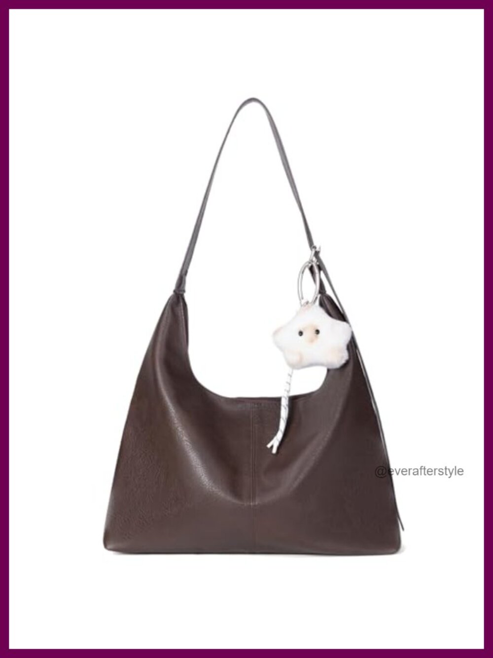 Slouchy Hobo Shoulder Bag Vegan Leather Tote Crossbody Purse with Zipper